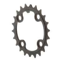 22T, 8-9-10sp, BCD 64mm, 4-Bolt, Inner Chainring, For MTB triple, Aluminum, Black, 11.6215.089.000