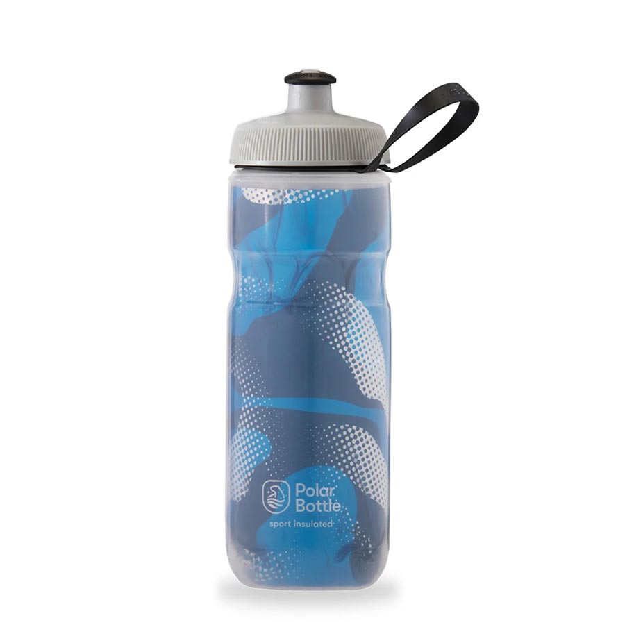Polar/Hydrapak, Sport Insulated 20oz, Water Bottle, 591ml / 20oz, Blue/Silver