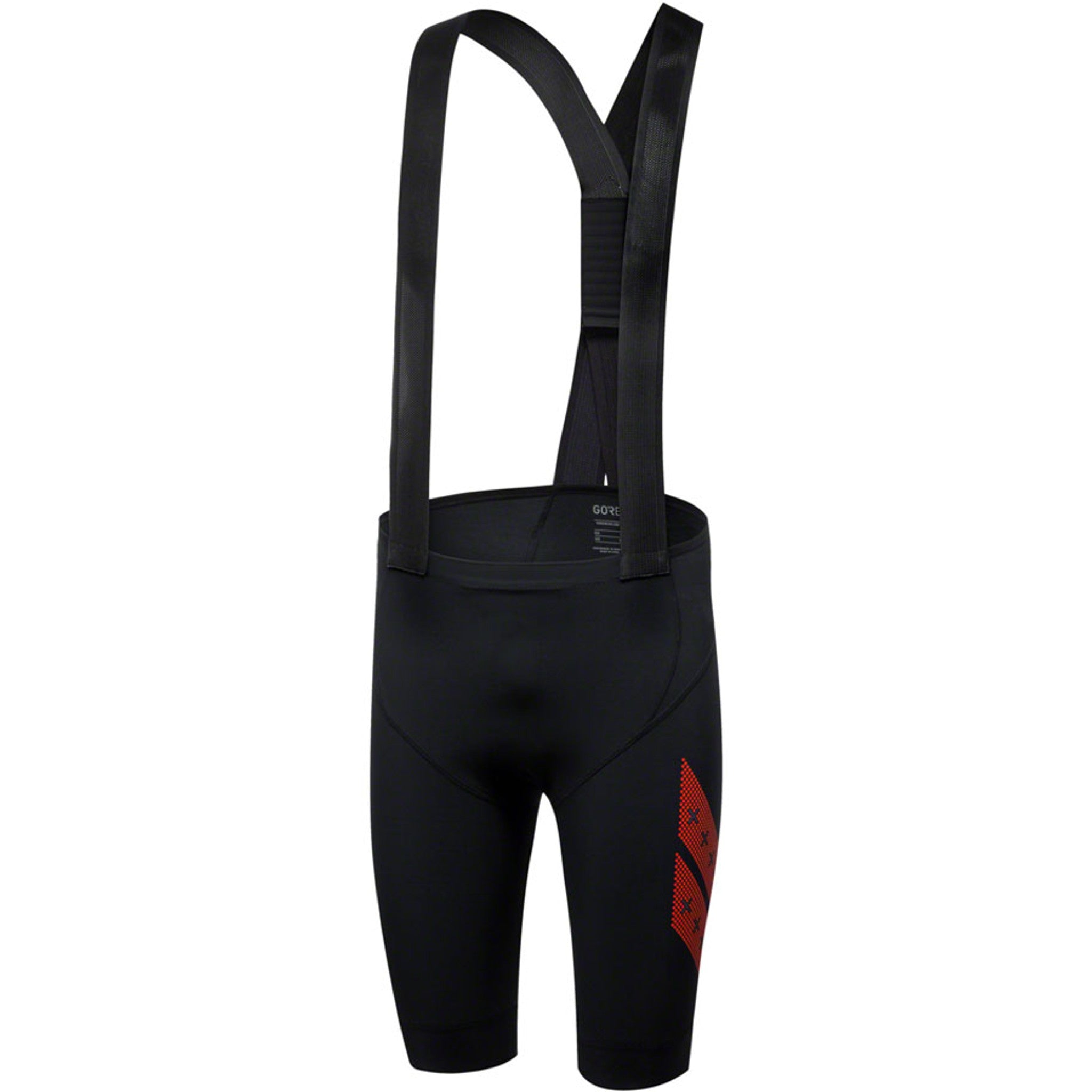 Transition Bib Shorts + - Black/Fireball, Men's, Small