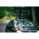 Mini Bomber 2-Bike Roof Rack - HUSKE QR Fork Mounts and Rear Wheel Holders, Black