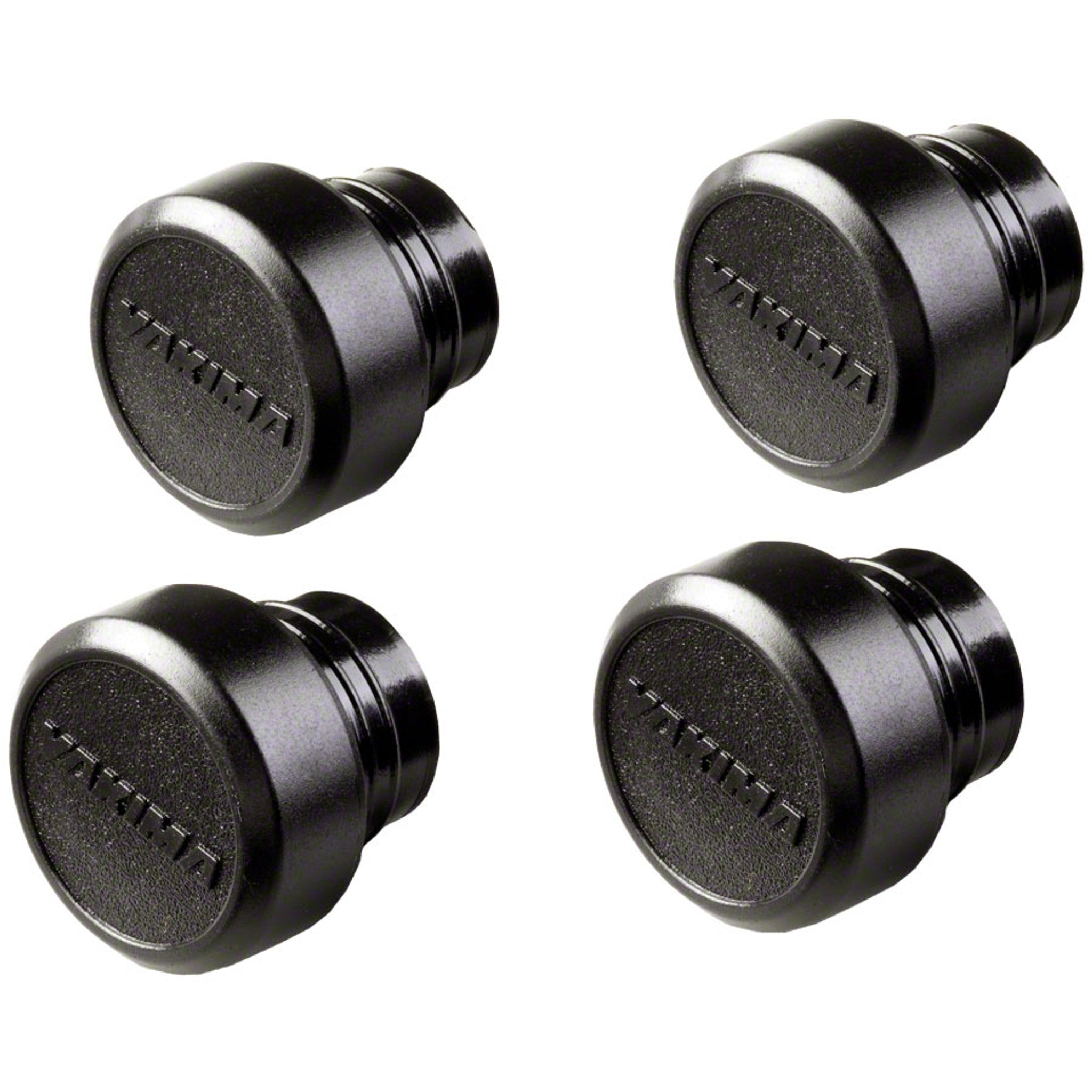 Yakima Round End Caps: Black, Set of 4