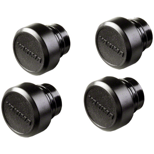 Yakima Round End Caps: Black, Set of 4