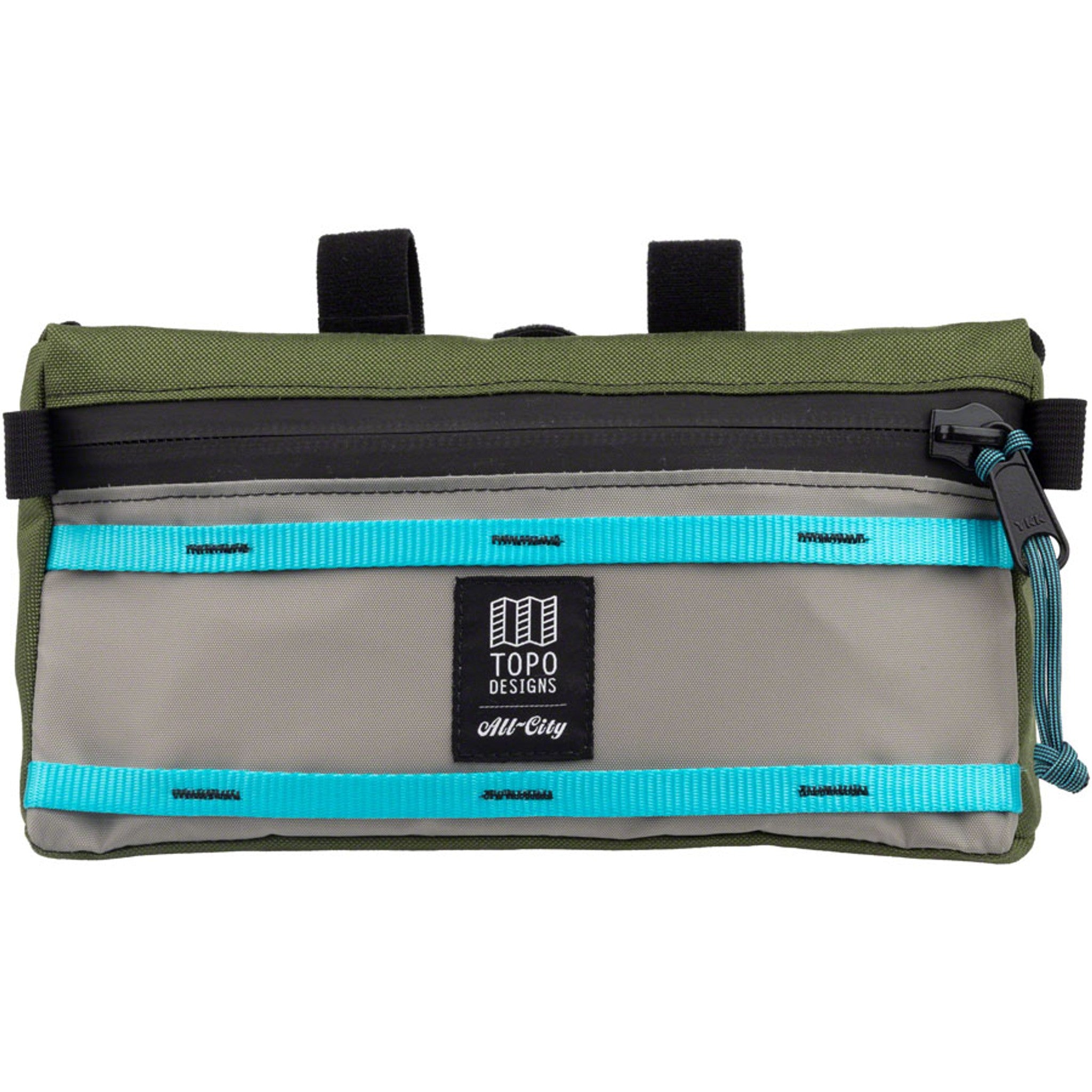 x Topo Bike Bag: Blue/Green/Gray