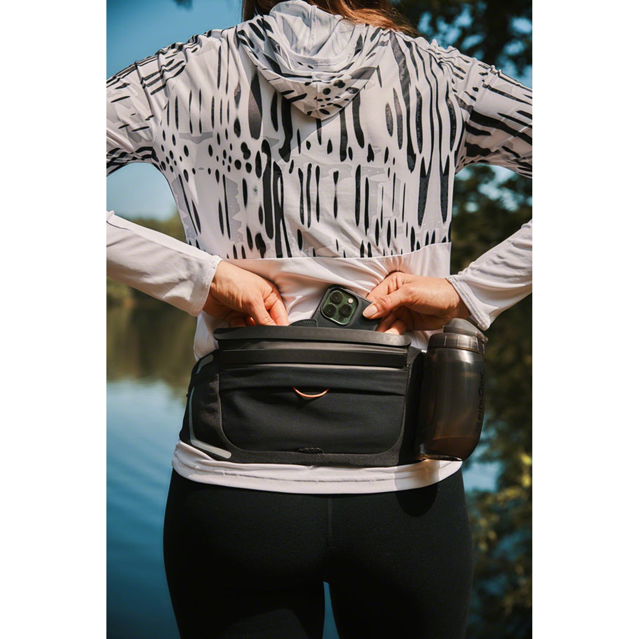 Hip Belt Single Bottle Base - Black