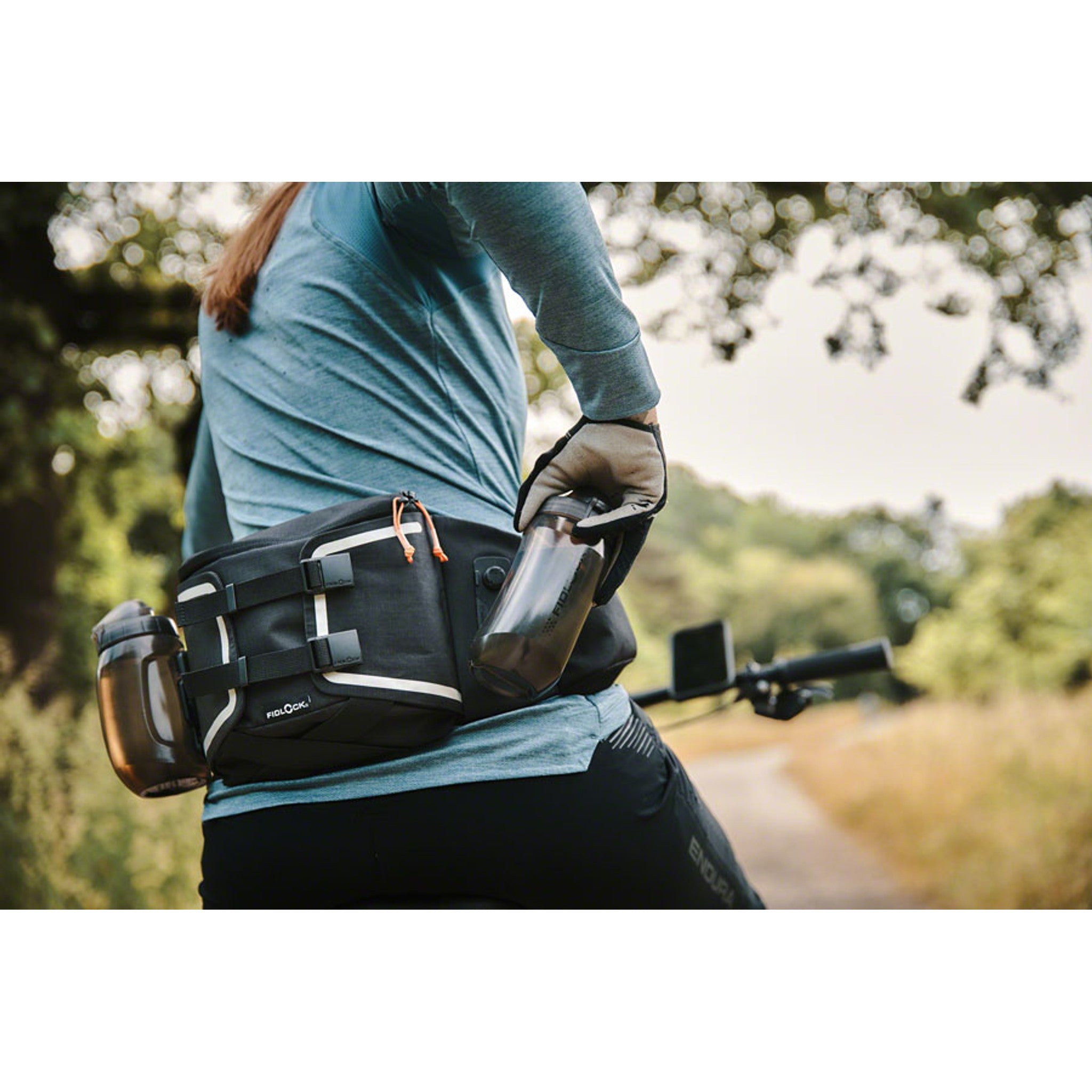 Hip Belt Double Bottle Base - Black