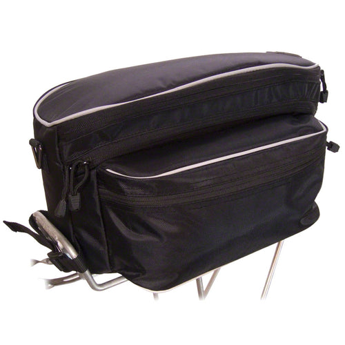 Banjo Brothers Expanding Rack Top Bag: Black