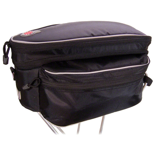 Banjo Brothers Expanding Rack Top Bag: Black