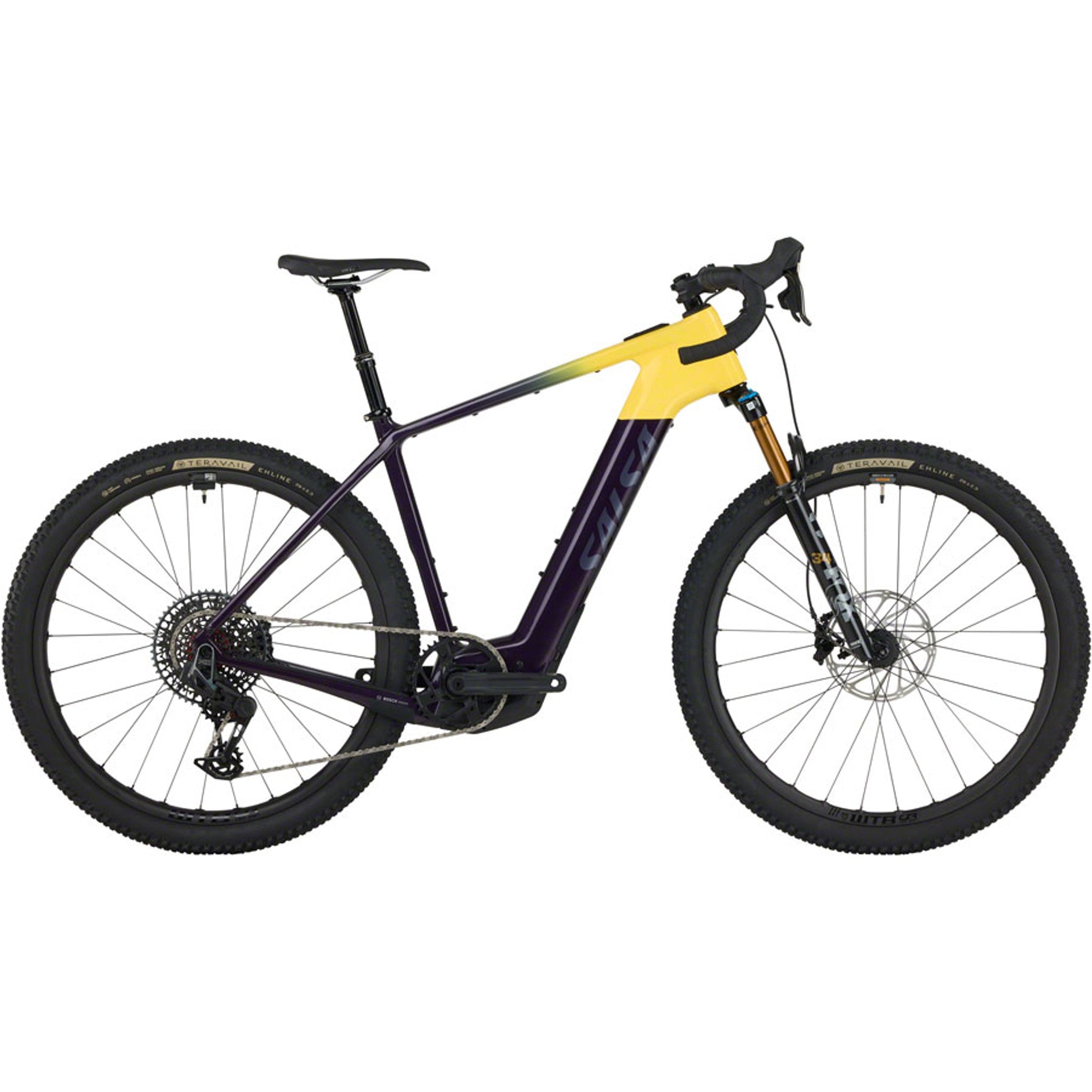 Tributary C Force XO AXS Transmission SUS Ebike - Amethyst/Yellow