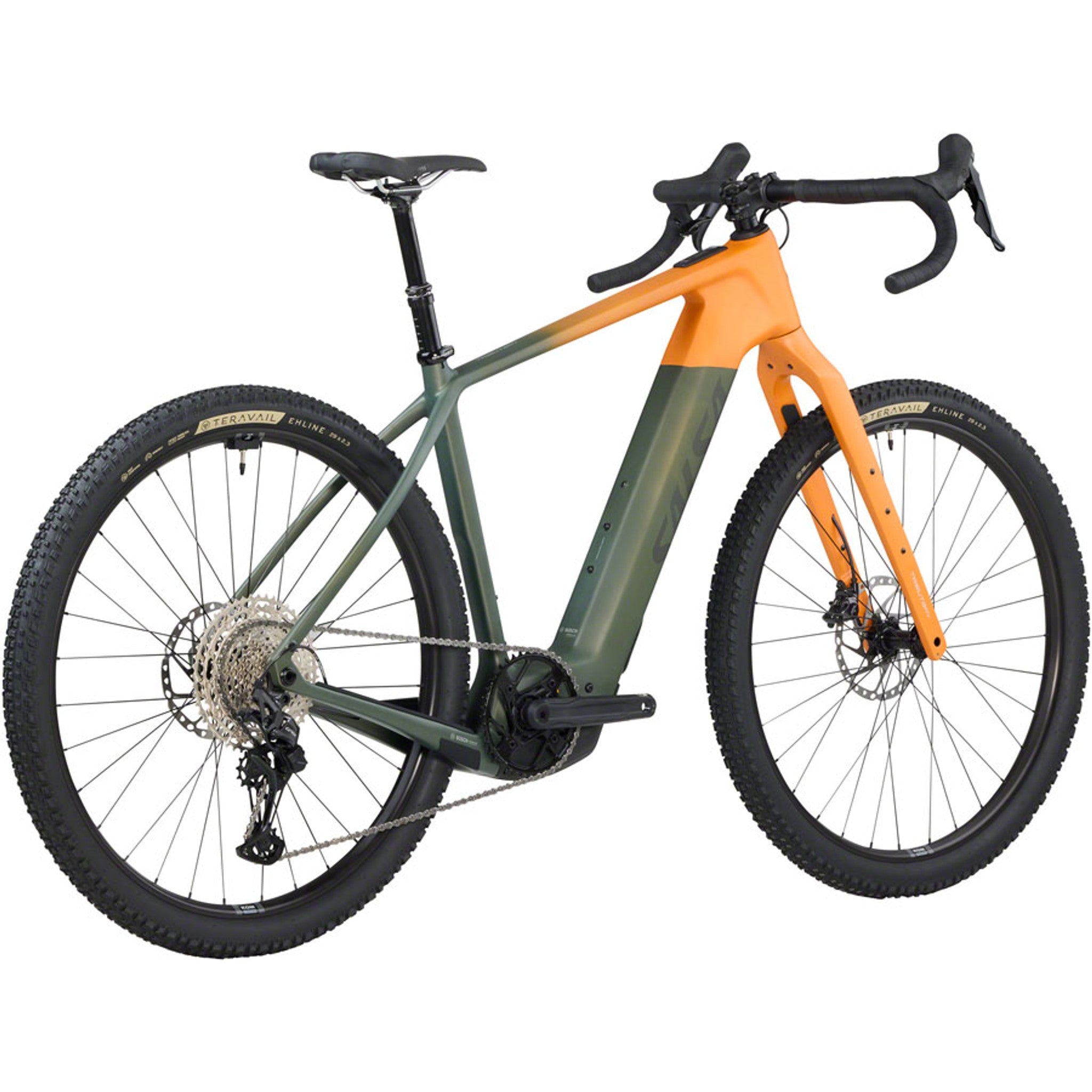Tributary C GRX 820 Ebike - Dark Pine/Terra Orange