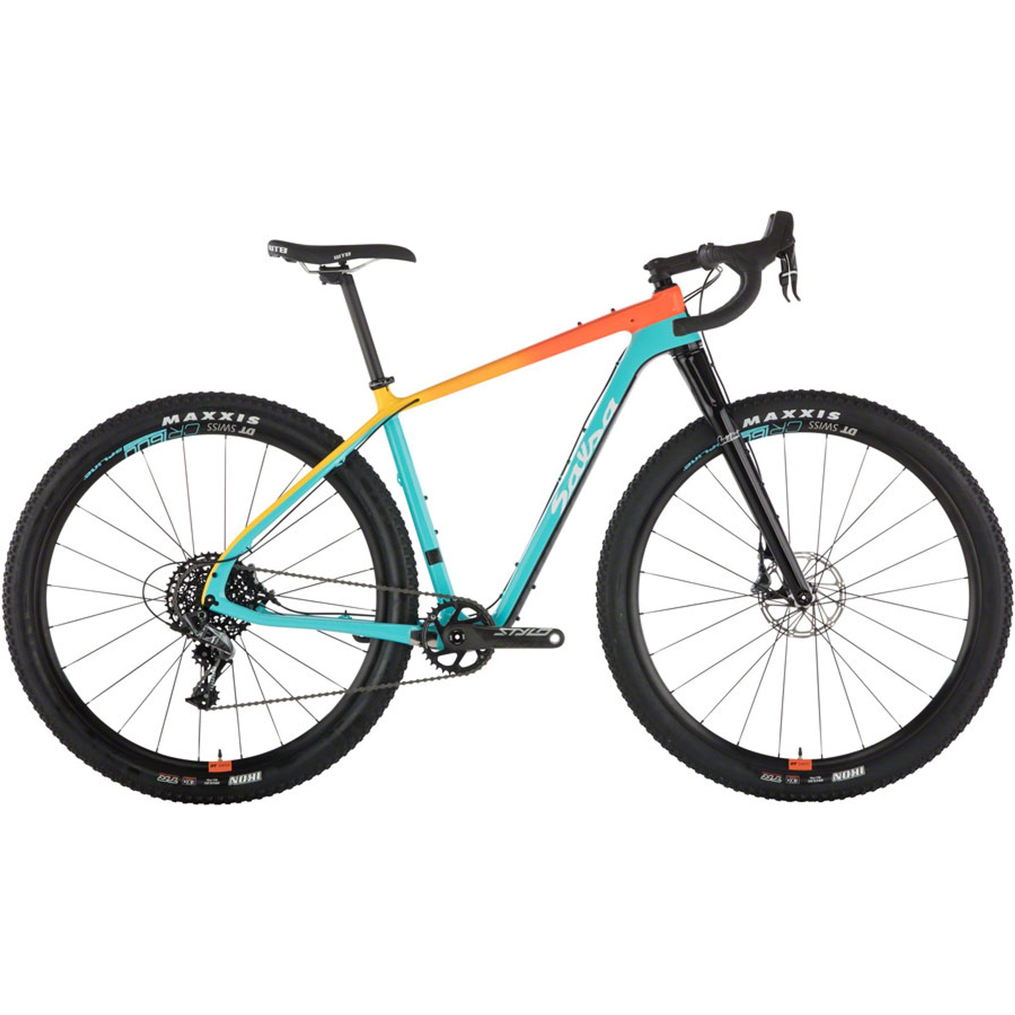 Salsa Cutthroat Force 1 Bike - 29", Carbon, Teal/Orange Fade, X-Large