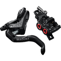 Magura MT5 HC Disc Brake and Lever -  Front or Rear, Hydraulic, Post Mount, Black/Neon Red