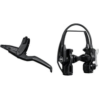HS11 Linear Pull Brake and Lever - Front or Rear, 4-Finger Lever, Black