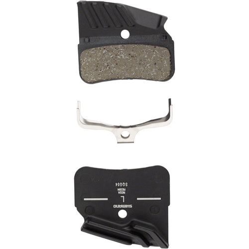 N03A-RF Disc Brake Pad and Spring - Resin Compound, Finned Alloy Back Plate, One Pair