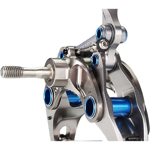 eeBrake Magnum Limited Edition Road Caliper Brake Set - Regular Mount, Gunmetal Gray/Blue
