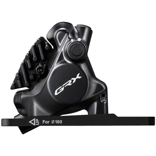 Shimano GRX BR-RX820 Hydraulic Disc Brake Caliper - Front, Flat-Mount, W/Bracket for 140/160mm Rotor (Assembled for 160mm)
