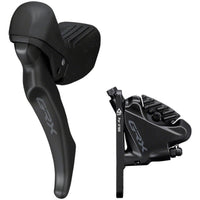 GRX BL-RX610 Brake Lever with BR-RX400 Hydraulic Disc Brake Caliper - Left/Front, Flat Mount Caliper, Black