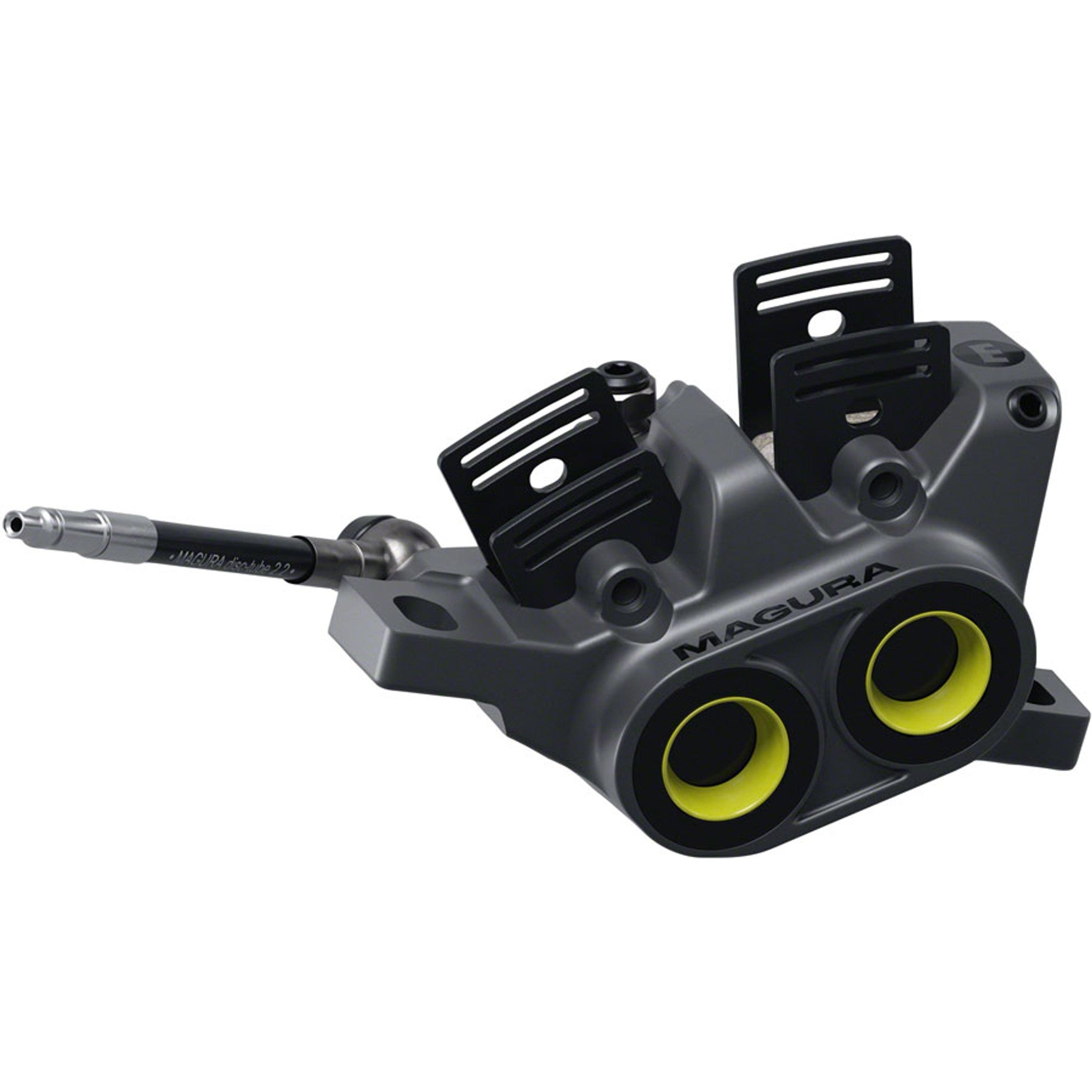 Gustav Pro Disc Brake and Lever - Front or Rear, Post Mount, 4-Piston, Black/Anthracite Gray