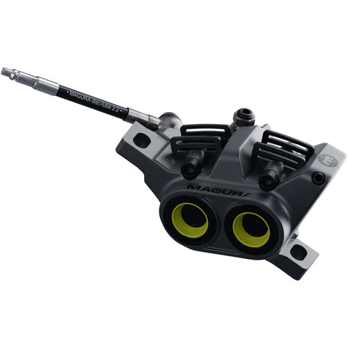 Gustav Pro Disc Brake and Lever - Front or Rear, Post Mount, 4-Piston, Black/Anthracite Gray