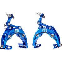 eeBrake 30th Anniversary Road Caliper Brake Set - Regular Mount, Gunmetal Gray/Blue