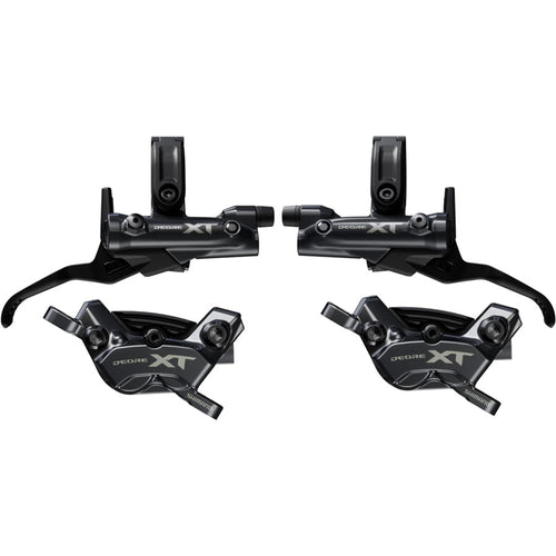 Shimano Deore XT M8200/8220 Disc Brake Upgrade Kit - Right and Left BL-M8200 Levers, Post Mount, Front and Rear BR-M8220 4-Piston Calipers