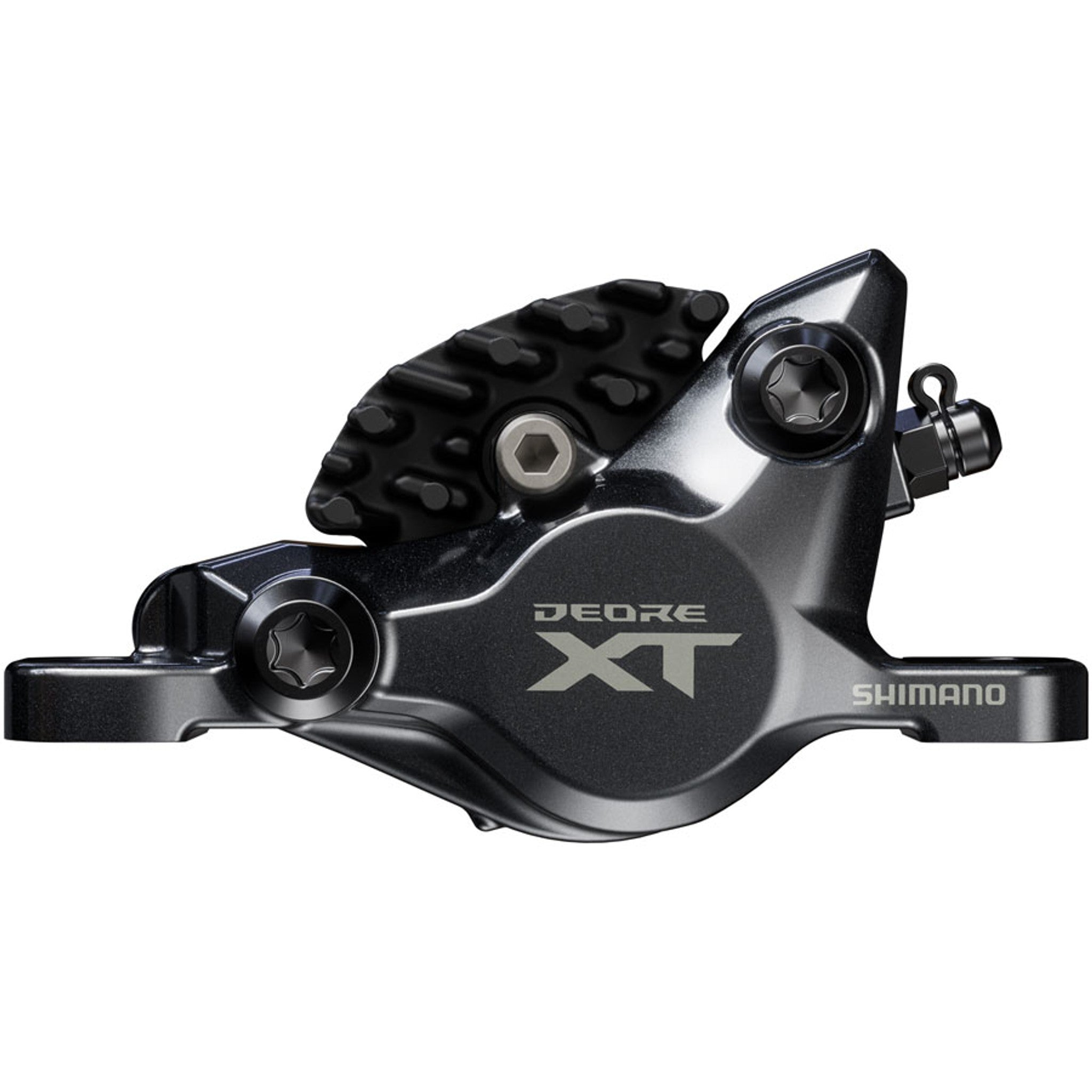 Shimano Deore XT BR-M8200 XC Disc Brake Caliper - Front or Rear, Post Mount, 2-Piston, Includes J04C-MF Finned Metal Pads, Black
