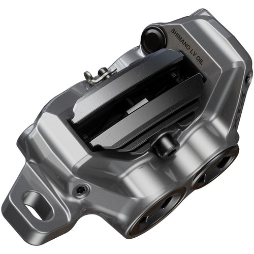 Shimano XTR BR-M9220 Enduro Disc Brake Caliper - Front or Rear, Post Mount, 4-Piston, Includes P04C-MF Finned Metal Pads