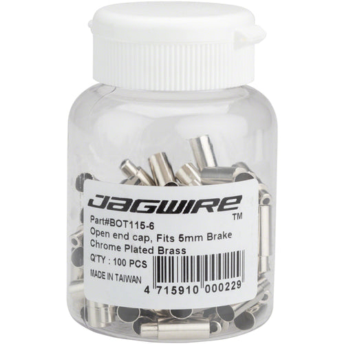5mm to 4mm Step Down Open End Caps Bottle of 100, Chrome Plated