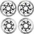 Motive Ultimate Stealth Expert Disc Brake Kit - Front/Rear Levers, Front/Rear Teal Splatter Calipers, Adapters, Rotors, Bleed Kit, A1