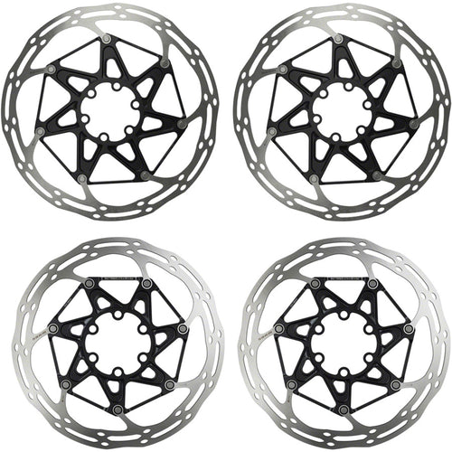 Motive Ultimate Stealth Expert Disc Brake Kit - Front/Rear Levers, Front/Rear Teal Splatter Calipers, Adapters, Rotors, Bleed Kit, A1