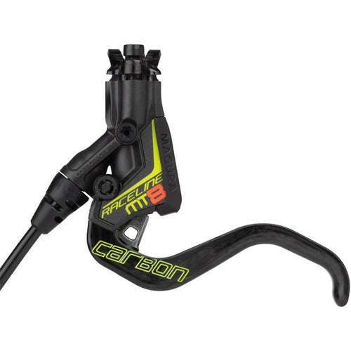 MT8 Raceline Disc Brake and Lever - Front or Rear, Hydraulic, Post Mount, Black/Neon Yellow