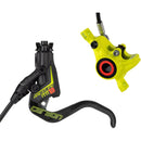MT8 Raceline Disc Brake and Lever - Front or Rear, Hydraulic, Post Mount, Black/Neon Yellow
