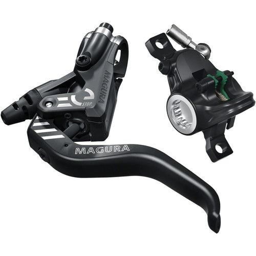 MT4 eSTOP Disc Brake and Lever - Front or Rear, Hydraulic, Post Mount, Black