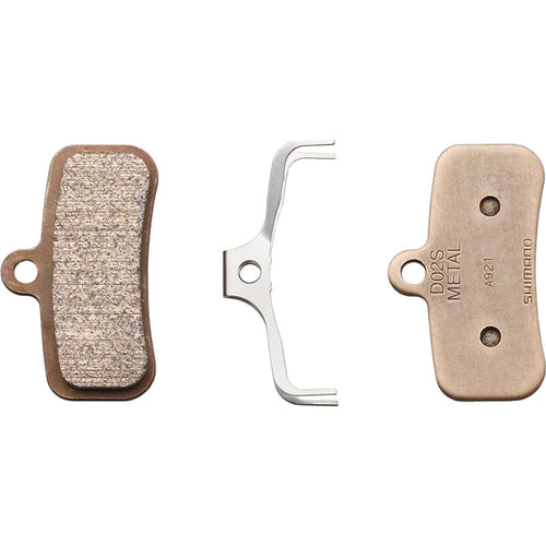 D02S-MX Disc Brake Pad and Spring - Metal Compound, Stainless Steel Back Plate, One Pair