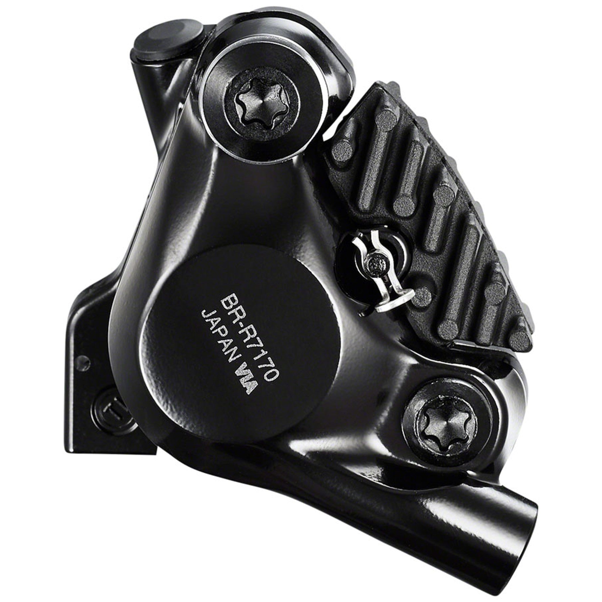 Shimano 105 BR-R7170 Road Hydraulic Disc Brake Caliper - Rear or Front (Front use requires adapter-Sold separately), Flat Mount, Resin Pad