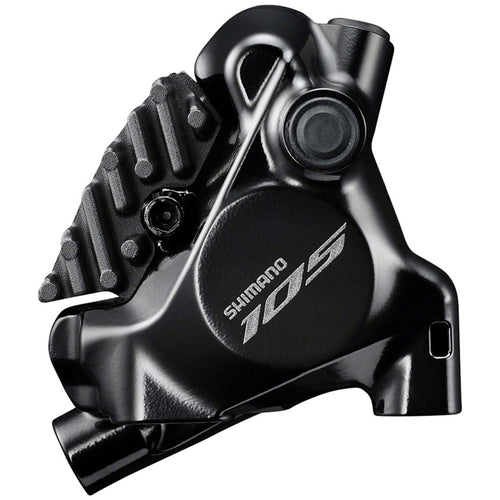 Shimano 105 BR-R7170 Road Hydraulic Disc Brake Caliper - Rear or Front (Front use requires adapter-Sold separately), Flat Mount, Resin Pad