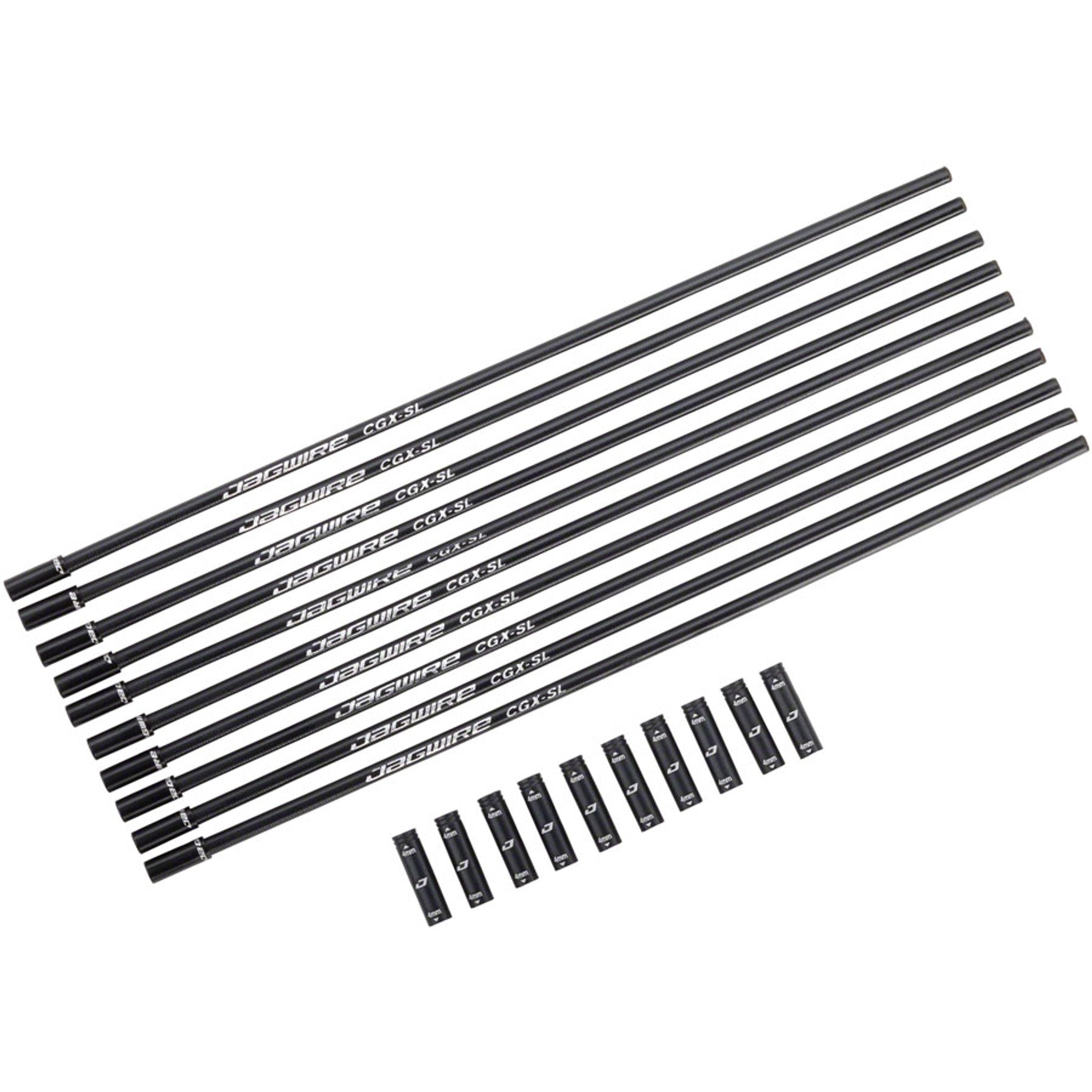 Flexible 4mm Housing Segments for Shimano Shadow-Type Road Rear Derailleurs RD-R9100 RD-R8000 RD-R7000, 240mm, Black, Pack of 10