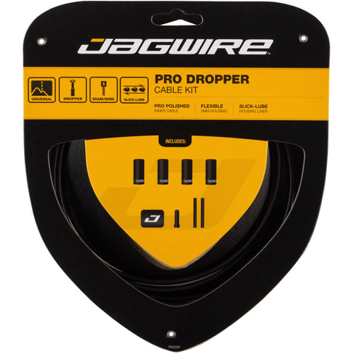 Pro Dropper Cable Kit with 3mm Housing and Polished Cables, Black