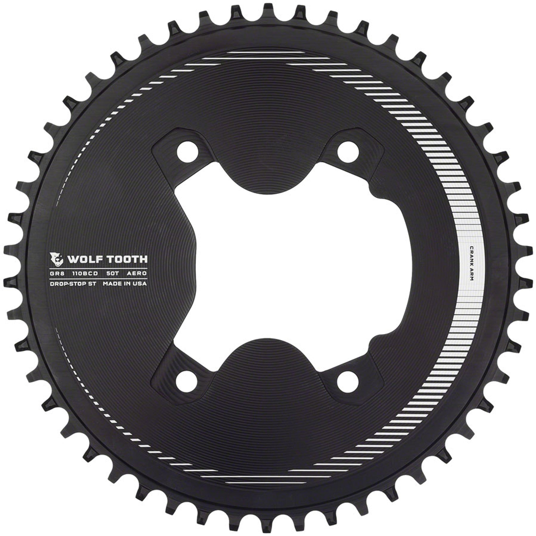110 Asymmetrical BCD Aero Chainrings for 12-Speed Shimano GRX 800 Series