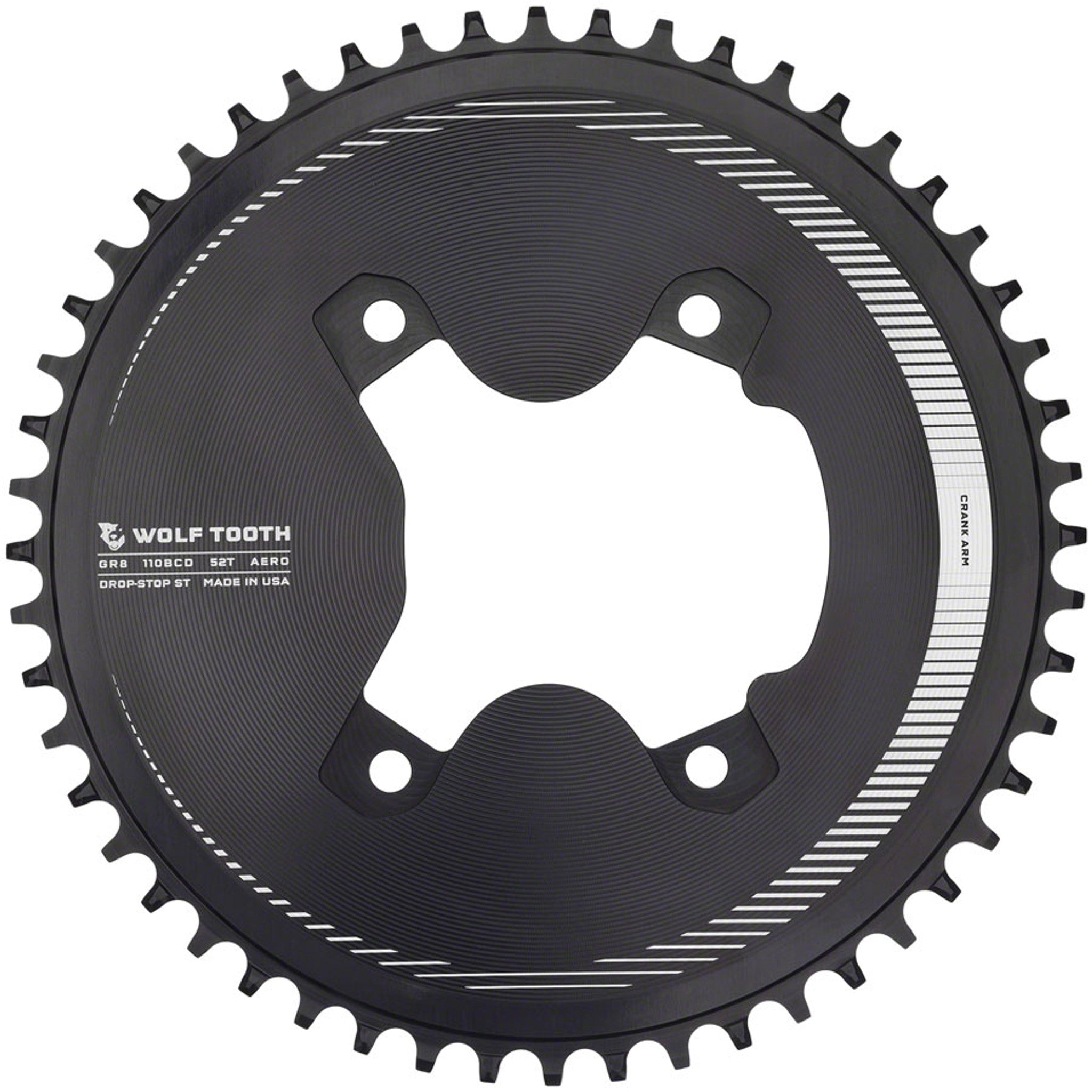 110 Asymmetrical BCD Aero Chainrings for 12-Speed Shimano GRX 800 Series