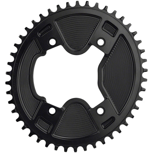 Elliptical Aero 110 Asymmetric BCD Chainring - 46t, 110 Asymmetric BCD, 4-Bolt, Drop-Stop ST, For Shimano GRX 800 Series, Black