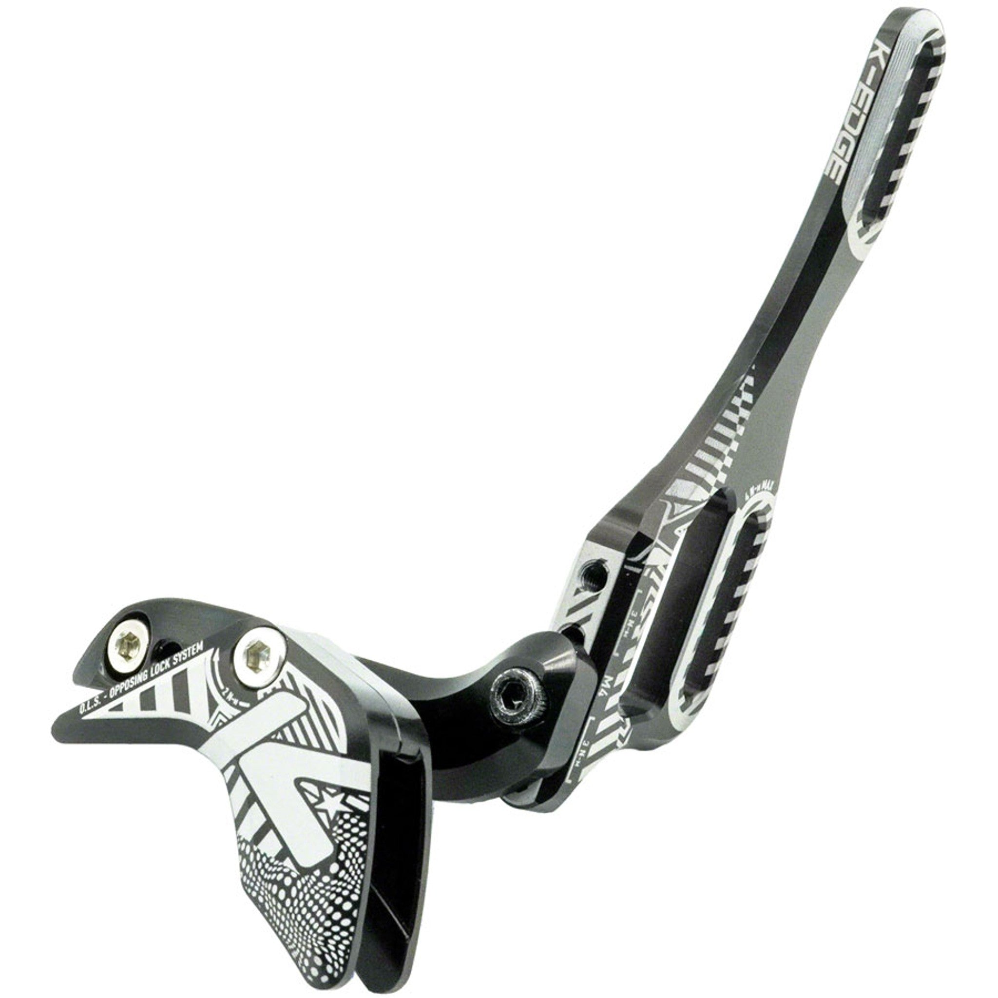 1x Race W Chain Guide - For Single Chainring, Water Bottle Attachment Point, Black/White