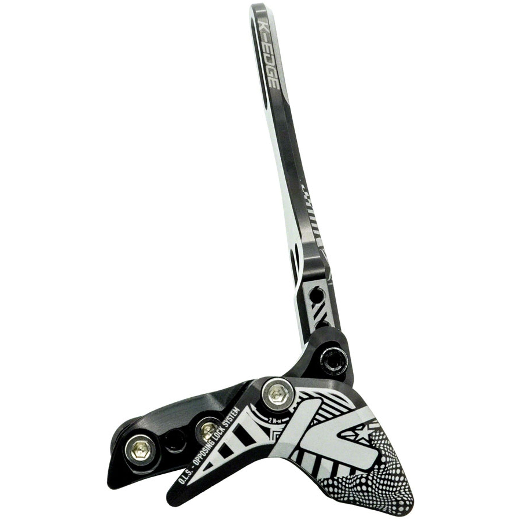 1x Race W Chain Guide - For Single Chainring, Water Bottle Attachment Point, Black/White