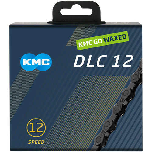 KMC DLC 12 Waxed Chain - 12-Speed, 126 Links, Black