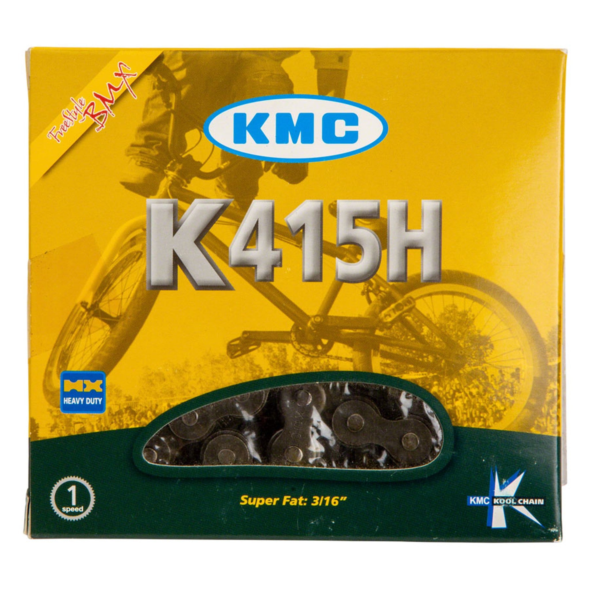 415H Chain - Single Speed 1/2" x 3/16", 98 Links, Black
