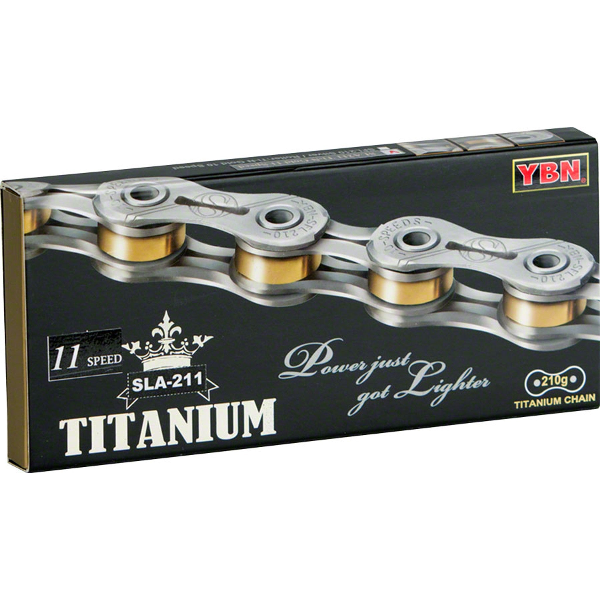 YBN Titanium Chain - 11-Speed, 116 Links, Gold