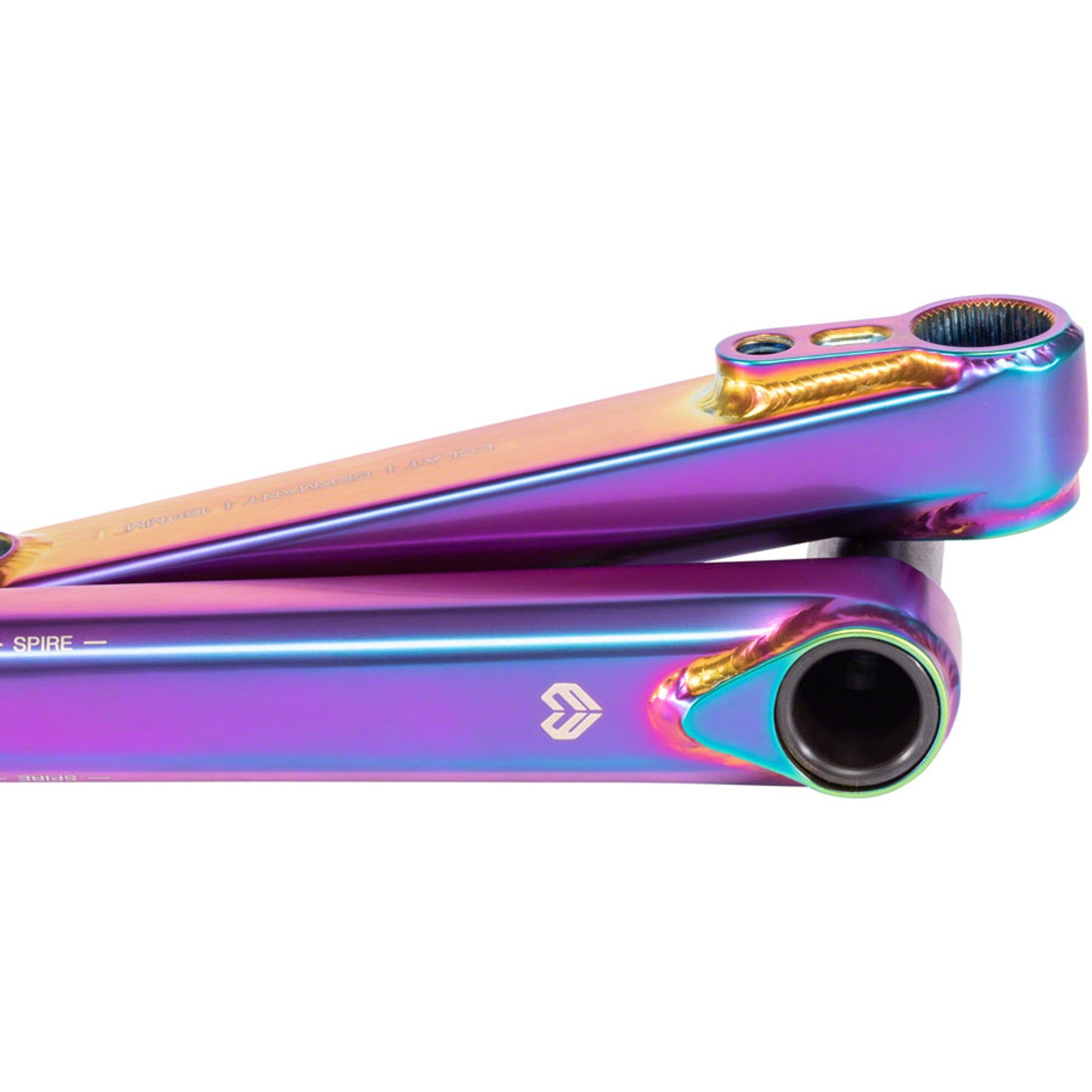 Spire 2-Piece Crankset - 160mm, RHD/LHD, 22mm Spindle, Satin Oilslick