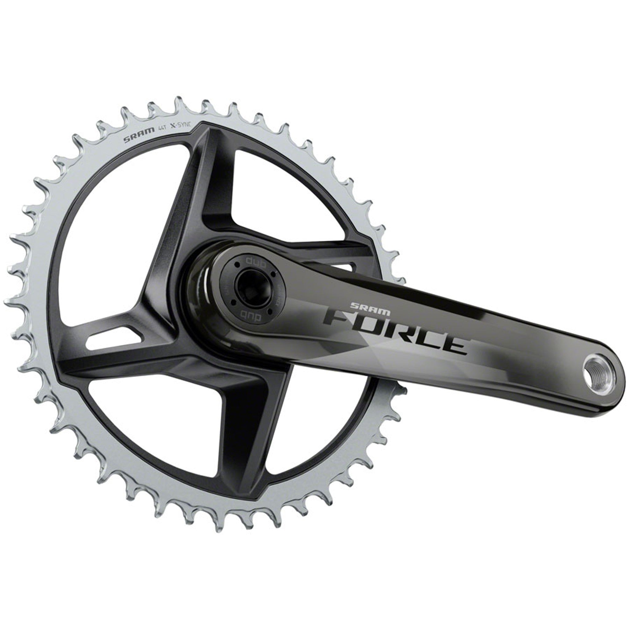 Force 1 AXS Wide Crankset - 170mm, 12-Speed, 40t, 8-Bolt Direct Mount, DUB Spindle Interface, Gloss Natural Carbon, D1