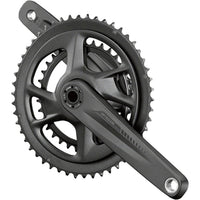 Omega AGX 2x Crankset - 172.5mm, 11-Speed, 50/34t, DM/90 BCD, 19mm MegaExo Spindle, N11, Black