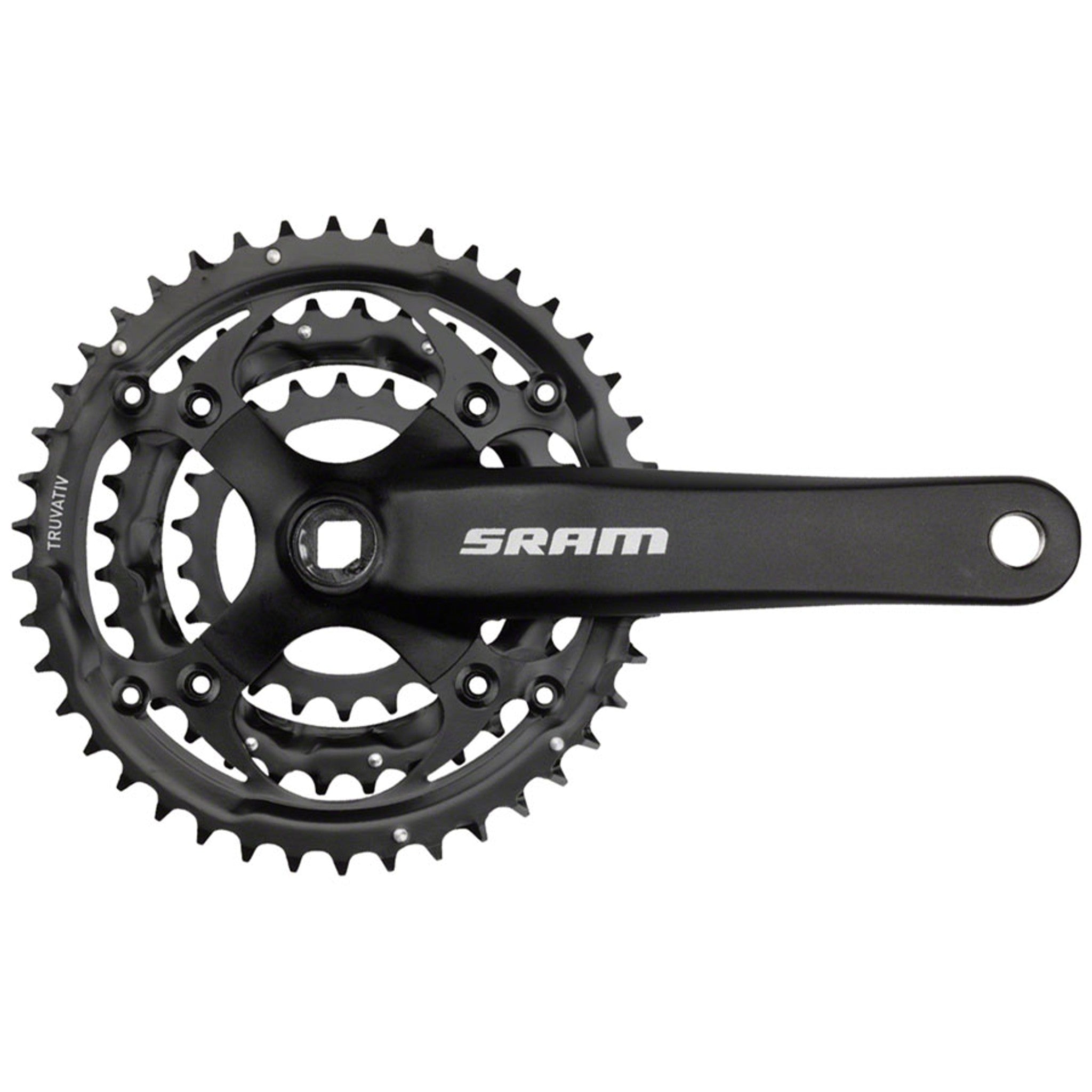 S-600 Crankset - 175mm, 8-Speed, 42/32/22t, 104/64 BCD, Square Taper JIS Spindle Interface, Black