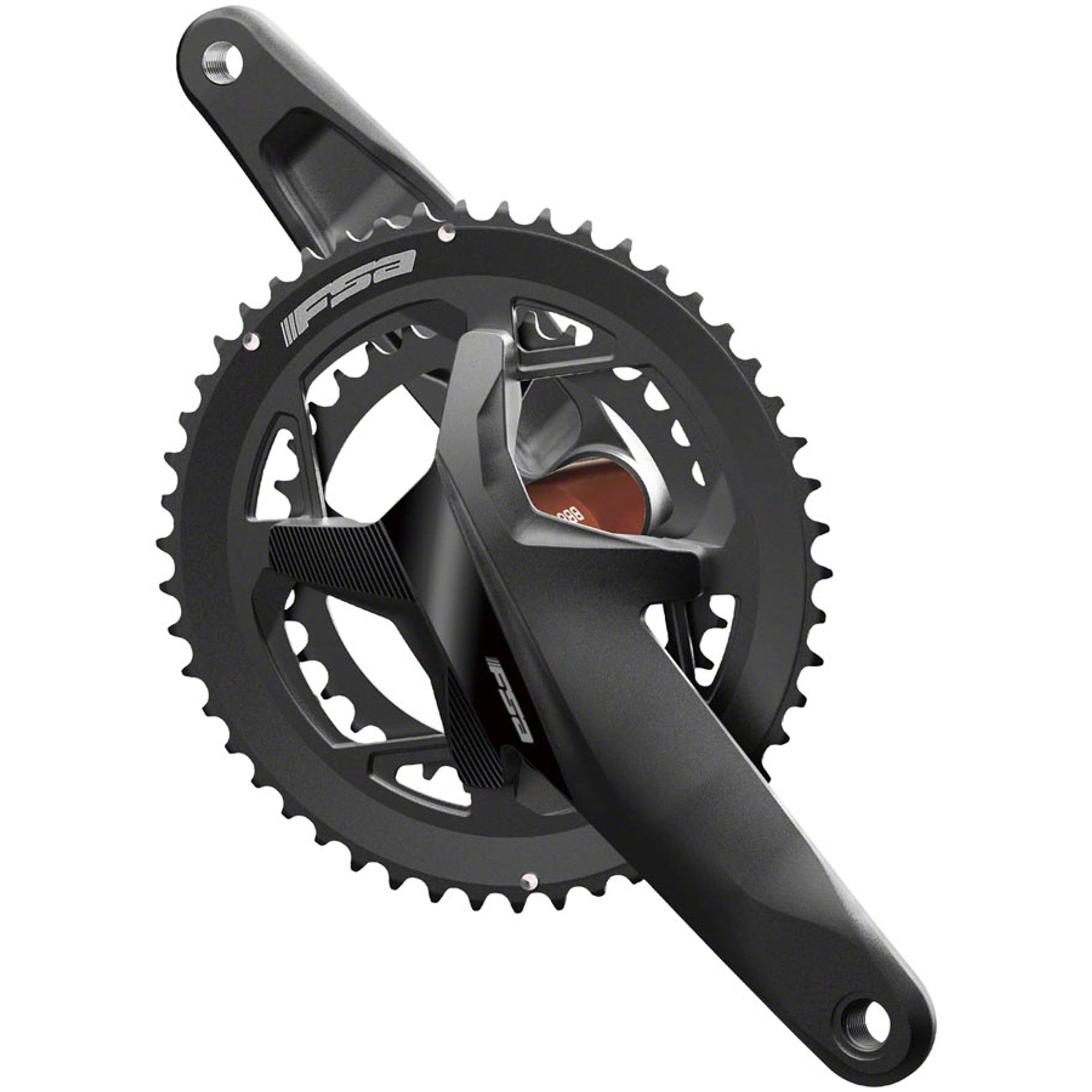 Gossamer Pro POD SC PowerBox Crankset - 175mm, 11/12-Speed, 50/34t, 120/90mm BCD, BB386EVO Spindle, 2-Tone Black